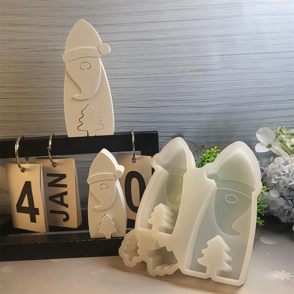 Высокое качество орнамент Санта-силиконовая форма Рождественская елка Декор для