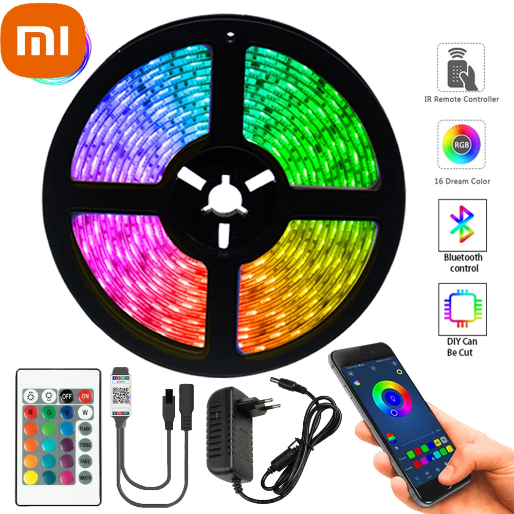 

Светодиодные ленты Xiaomi, Bluetooth, Wi-Fi контроллер, водонепроницаемый, 2835, 12 В, Диодная Подсветка 15 м 20 м