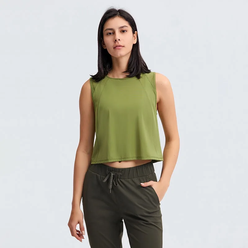 Lulu Buttery Soft Yoga Top For Women Loose Fit Workout Tank Gym Wear Sleeveless Back Hollow Out Sportswear Running Sport Shirts