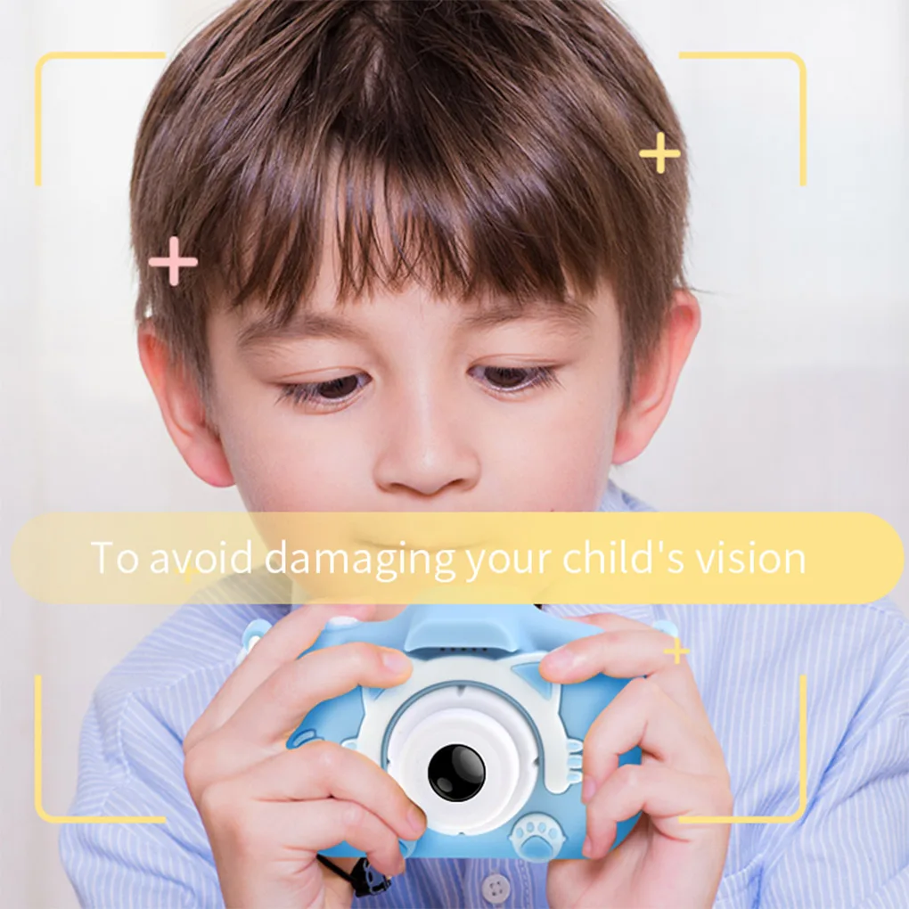 

Детская цифровая камера 1200 Вт Пиксельная видеокамера для детей 2,0 дюймов HD Противоударная перезаряжаемая видеокамера