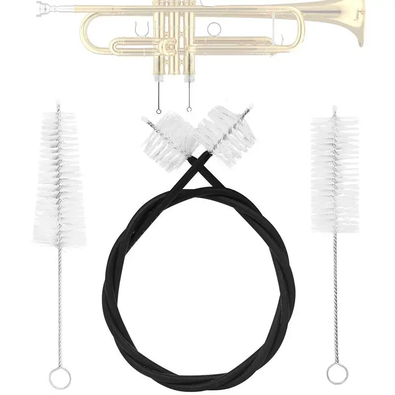 

Trumpet Cleaning Kit Trumpet Accessories Oil Care Kit Clarinet Kit 3 Brushes With Metal Handle For Easy Cleaning