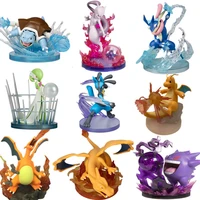 pokemon anime figures mewtwo gengar gardevoir charizard pvc table top doll ornaments collectibles childrens toys birthday gifts