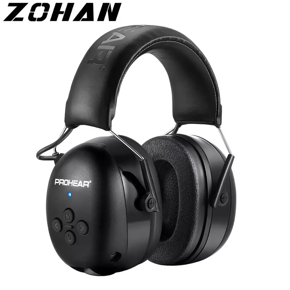 

ZOHAN Electronic Headphone 5.0 Bluetooth Earmuffs Hearing Protection Headphones for Music Safety Noise Reduction Charging