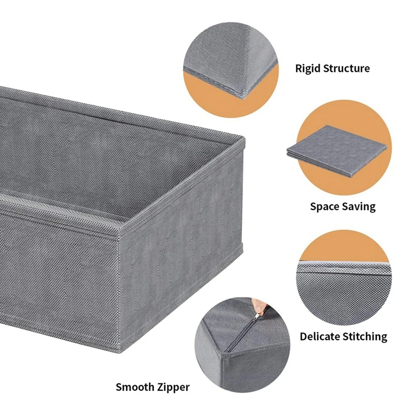 16 Pack Drawer Organizer For Baby Clothes Nursery Diaper Deep Fabric