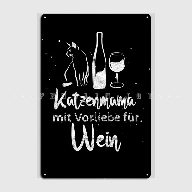 Wein Spruch Katzen Мотивный постер Металлическая табличка Паб Клуб Бар Ретро Настенный