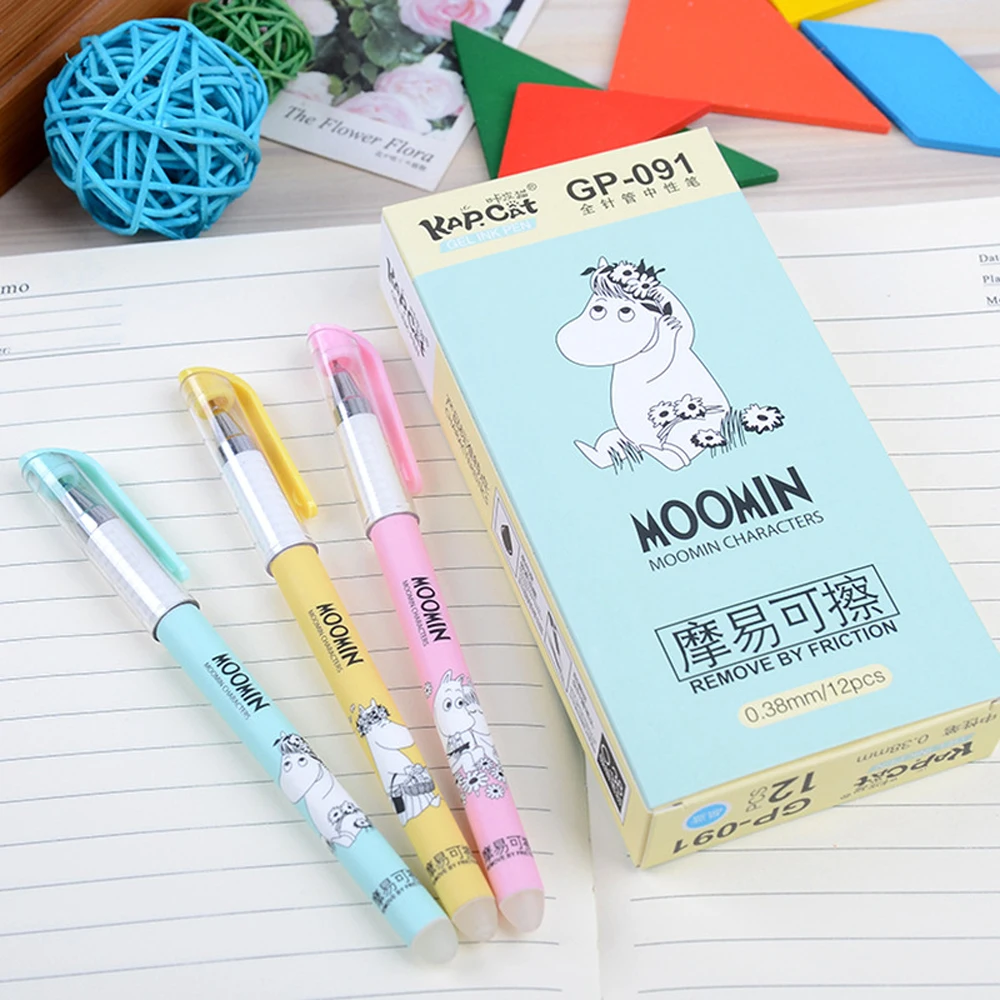 

6/50Pcs 0.5mm Writing Nib Erasable Ballpoint Pen Erase Blue Black Ink Refill School Student Stationery Office Erasable Gel Pen