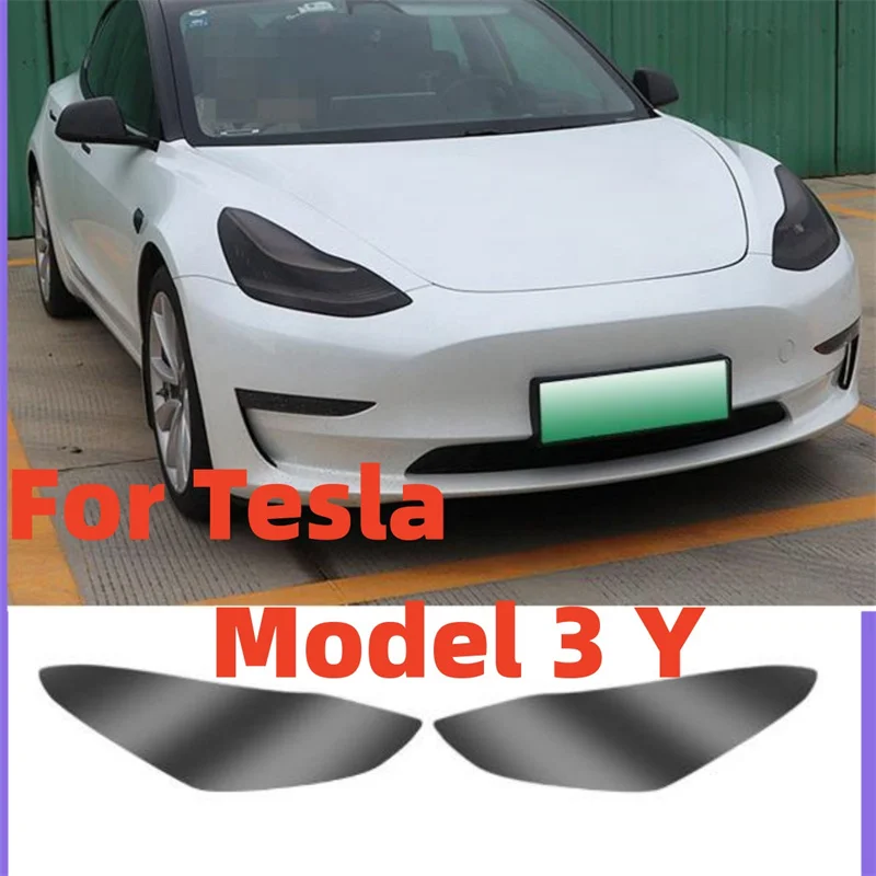 

For Tesla Model 3 Y 2017-2023 TPU Blackened Headlight Taillight Foglight Protective Film Modification Black Color Changing Films