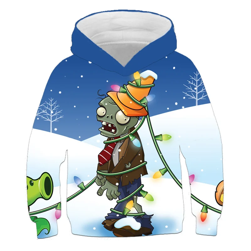 

Pl-ants vs Zombies Children Hoodie Cartoon Games Baby Clothing Kids Sports Sweatshirts Fashion Boys Girls Universal Pullovers