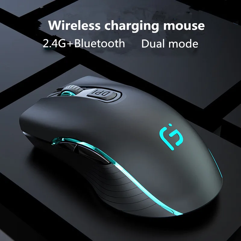 2.4G Wireless Gaming Bluetooth Dual Mode Mouse 2400 DPI Rechargeable Backlight Mouse Silence Game Office Mice for PC Laptop