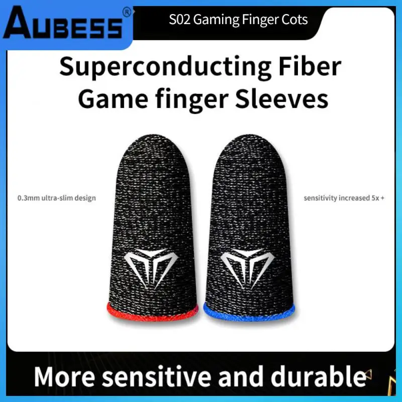 

1 Pair Gaming Fingertips Cover Finger Cots Breathable Thumb Luminous Anti-slip Touch Screen Finger Gloves For PUBG Mobile Game