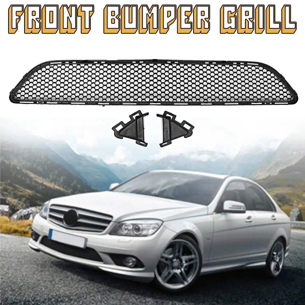 High Quality Front Bumper Centre Grill Grille Mesh Panel for Mercedes For Benz C Class W204 for AMG 2007-2011 Front Upper Grille