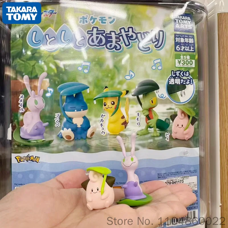 Фото Новинка в наличии: Оригинальные фигурки TOMY Gashapon Pokemon - Goodra, Snorlax, Treecko. Аниме-аксессуары, модель-украшение. №1