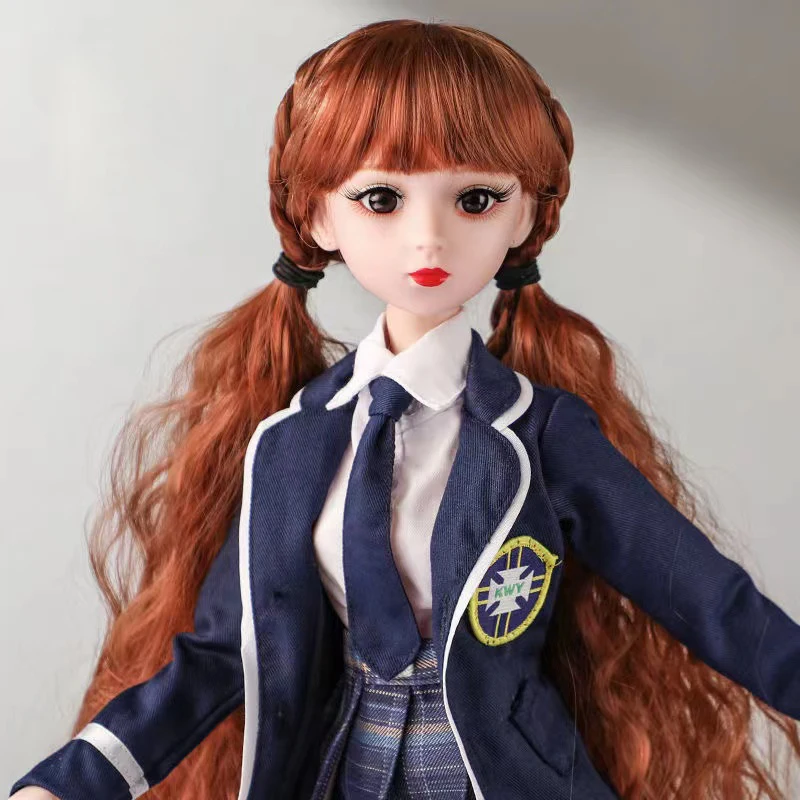 

1/3 BJD Doll Ball Jointed Body With Replaceable Wig Fashion Clothes Boots or Leather Shoes DIY Toys For Kids Girl Friend Gift