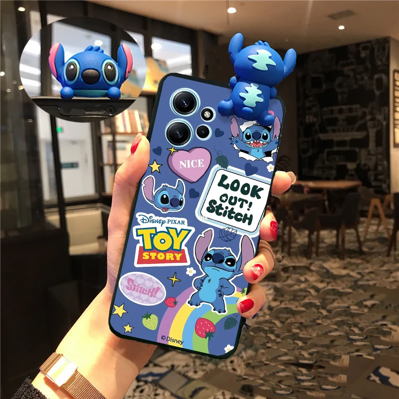 Модный чехол с 3D-стежкой для куклы OPPO A3 A3X A80 A60 A40 A59 5G A78 A52 A72 4G A92 Girl Cute Monster Cartoon ТПУ