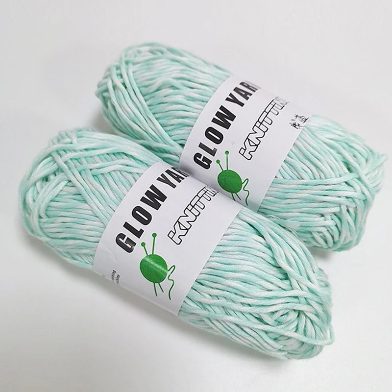 

Newest Functional Luminous Yarn Glow in the Dark Yarn Polyester Knitting Yarn Carpet Hand Wool Yarn 50g DIY Luminous Yarn