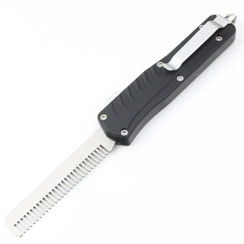 

Удивительный OTF микро технологический нож серия расческа пружина Выдвижная Расческа для домашних животных выживание на природе сломанное ...