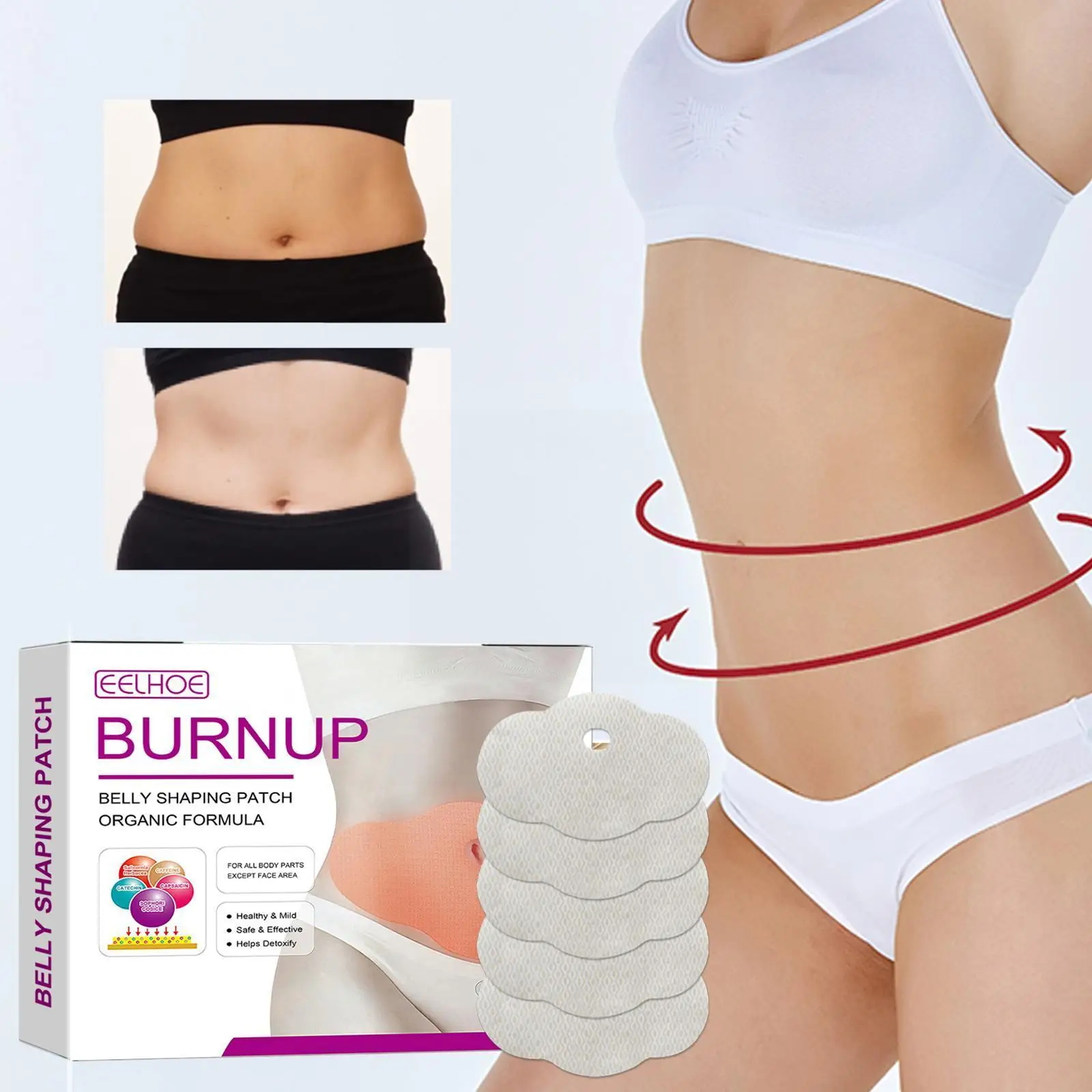 

EELHOE 5Pcs Slimming Patch Slim Navel Weight Loss Stickers Shaping Fat Massager Patch Women Belly Burning Products Body Ski Y3Z8
