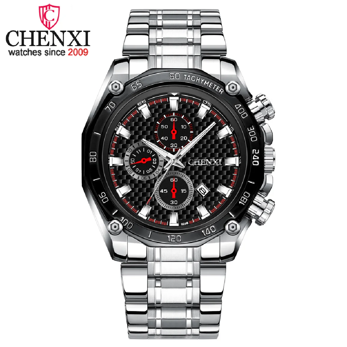 

Top Luxury Brand CHENXI Men Wratches Male Complete Calendar Clock Steel Band Watch Mens Reloj Hombres Man Quartz Wristwatches