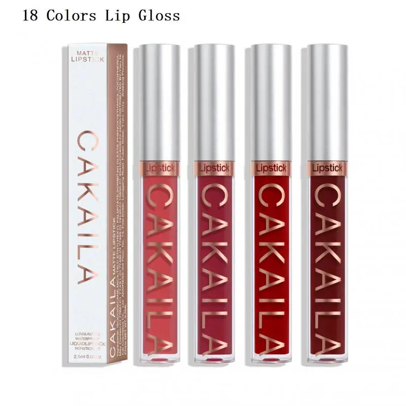 

18 Colors Lip Gloss Makeup Velvet Matte Liquid Lipstick Waterproof Lasting Moisturizing Non-stick Cup Lip Glaze Women Cosmetic
