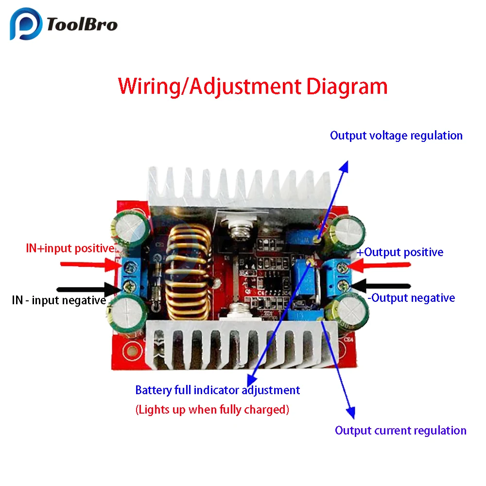 Понижающий преобразователь напряжения для аккумулятора 150 Вт 10 А