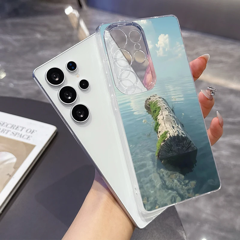 Фото Чехол для телефона с осенним узором из листьев для Samsung A24 A25 A26 A31 A32 A33 A34 A35 A51 A53 A54 A71 A72, прозрачные мягкие чехлы №3