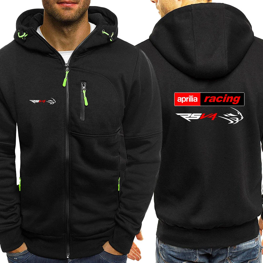 

Aprilia Racing RSV4 2022 Men's New Long Sleeves Zip Hoodies Fleece Jacket Casual Sportswear Harajuku Hooded Sweatshirt Coat Tops
