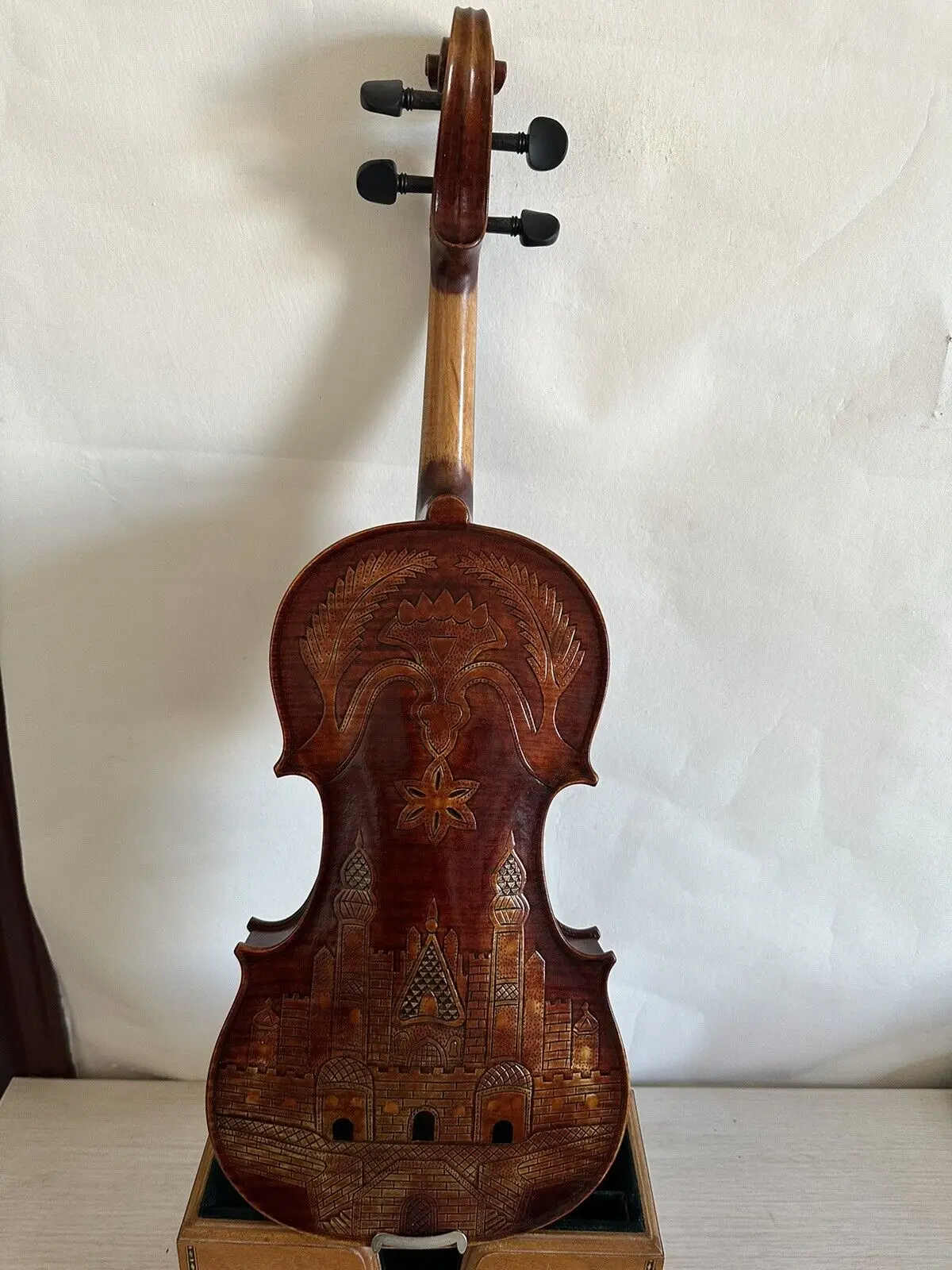 

Master 4/4 violin Solid flamed maple back spruce top hand carved K2958