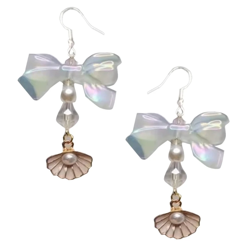 Прекрасные серьги-капли с клубничным бантом для свиданий и повседневной моды