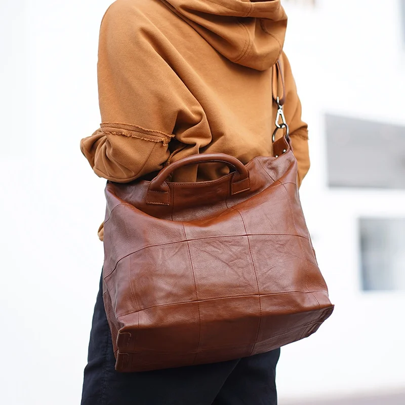 Вместительная женская сумка-Кроссбоди из 100% натуральной кожи