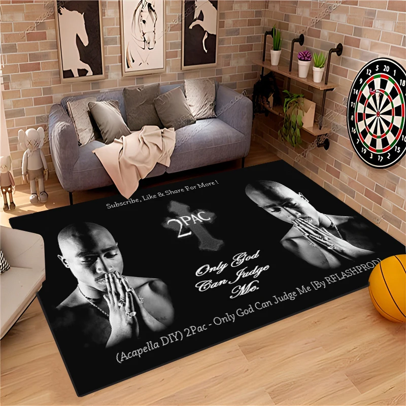 

2PAC TUPAC Raper Pop Carpet Rugs for Bedroom Living Room Carpet Floor Mats Area Rug