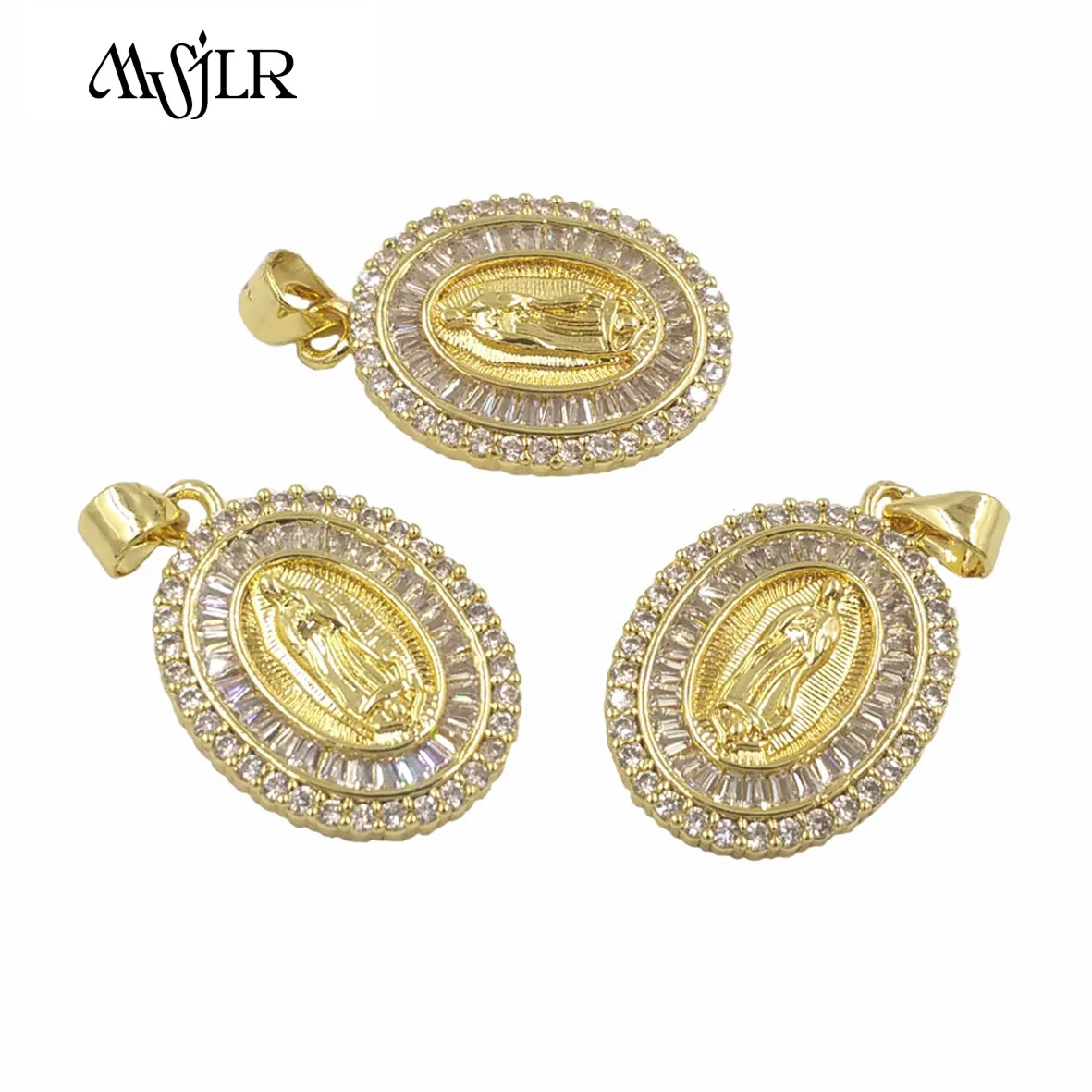 MVP-066 2023 религиозный стиль микроциркон овальная форма кулон роскошный дизайн