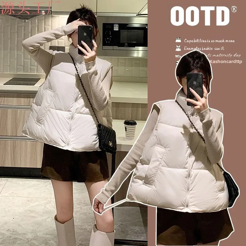 Теплый хлопковый жилет свободного кроя для беременных осенне-зимний утолщенный