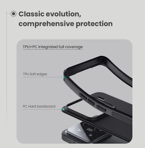 Магнитный чехол Nillkin для телефона Xiaomi 15 Pro/15, супер матовый щит, матовый ТПУ + ПК, противоударный, с защитой от отпечатков пальцев, матовая задняя крышка