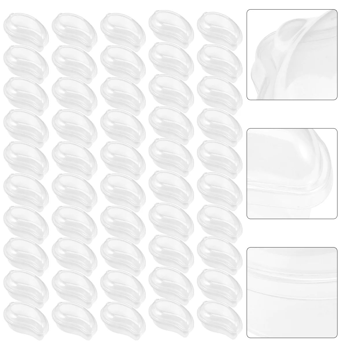 

50 Pcs Packing Box Clear Container Lid Candy Packaging Boxes Storage Box Muffin Box Window Pvc Cake Carrier Baby