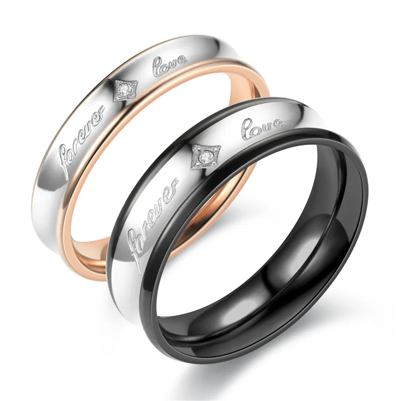 

Niche Fashion Women'S Titanium Steel Ring Personality Trend Couple Ring