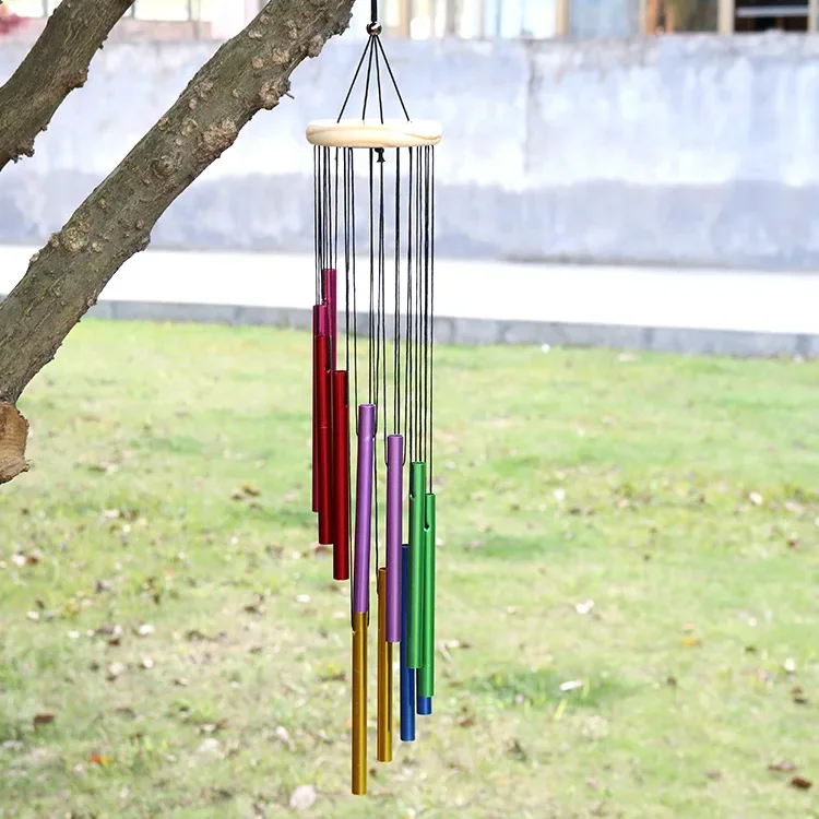 Ветряные колокольчики из алюминиевого сплава с крючком 1 шт. 12 трубок