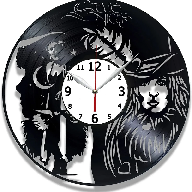 

Shoot Wall Clock, совместимый с Stevie Nicks с тематическим краем Seventeen Room Art for Girl.jpg