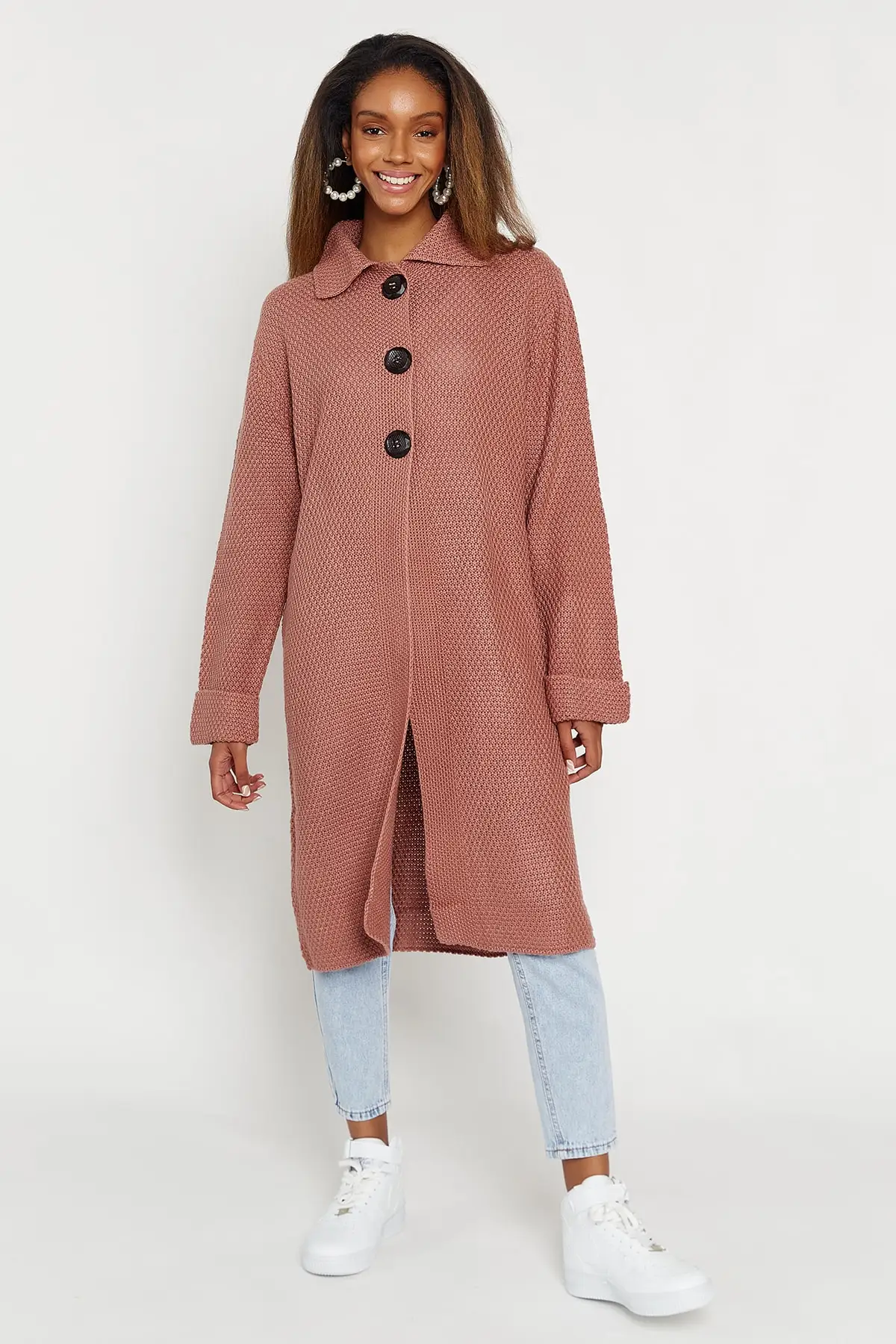 

Women's Cardigan Buttoned Midi Casual Knitted High Quality Fashion Cardigan Sweaters Loose Sweater Jumper