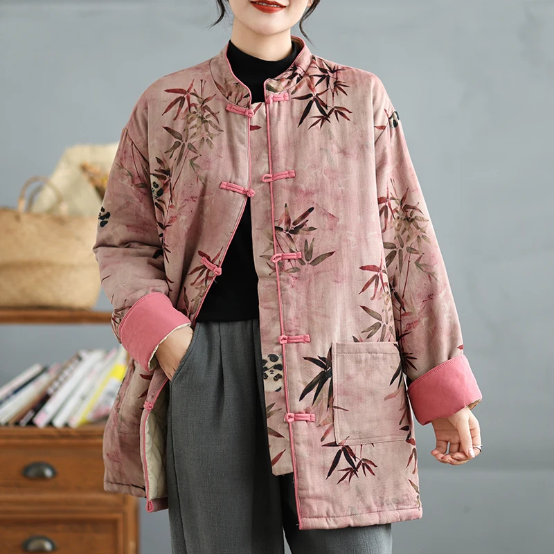 Женская одежда средней длины на хлопковой подкладке осень-зима 2023 новинка в