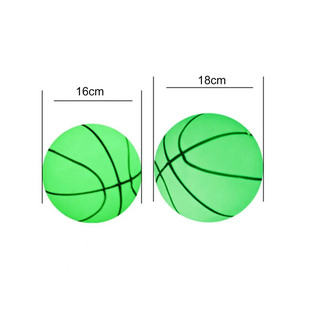 16/18cm Mini Toy Inflatable Light Up Basketball High Elasticity Battery-free PVC High Bright Holographic Basketball for Kids images - 6