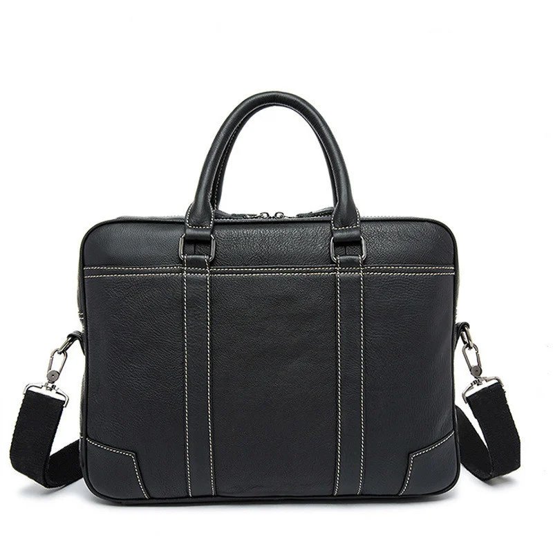 

Genuine Leather Male Package Business Affairs Head Layer Cowhide Handbag Man Briefcase Single Shoulder Satchel computer bag