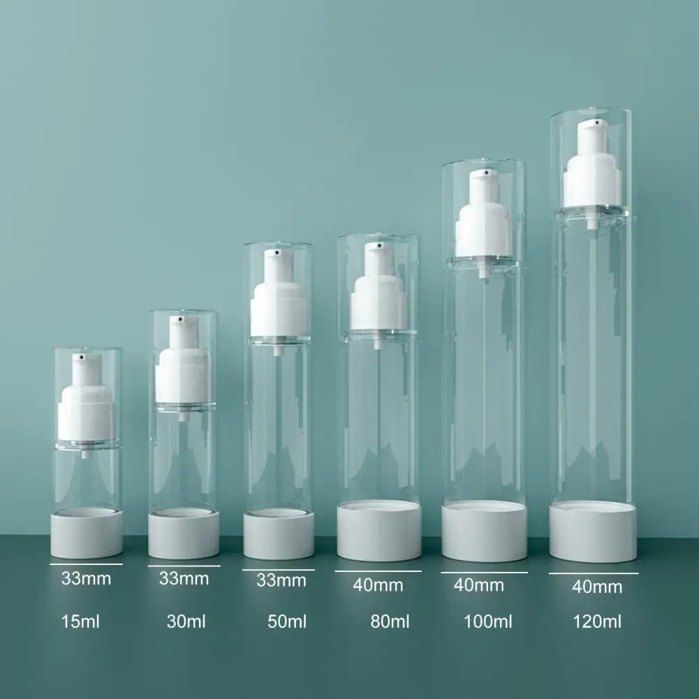 

Travel Bottle Portable Press Pump Multiple Capacity Transparent Lotion Cream Storage Bottle for Trip