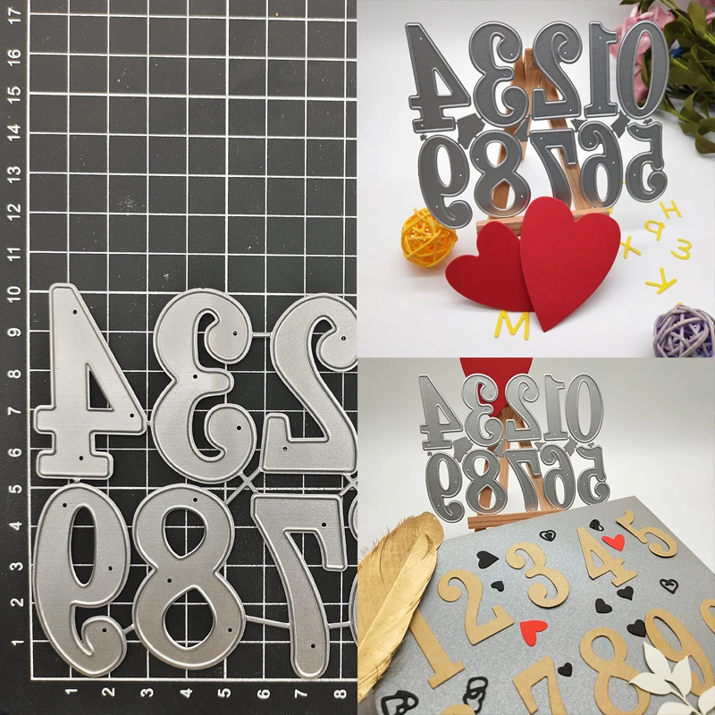 

Number Metal Cutting Dies Stencil Scrapbook Diy Album Stamp Paper Card Embossing Decor Craft Knife Mould