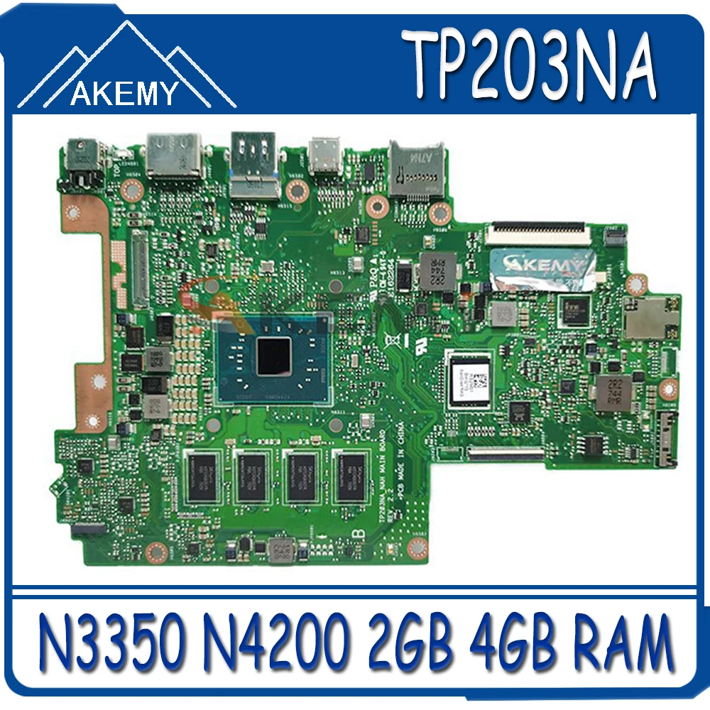 

TP203NA Laptop Motherboard for ASUS TP203NAH TP203N TP203MA TP203M 2GB 4GB RAM N3350 N4200 CPU 32G 64G 128G SSD Mainboard