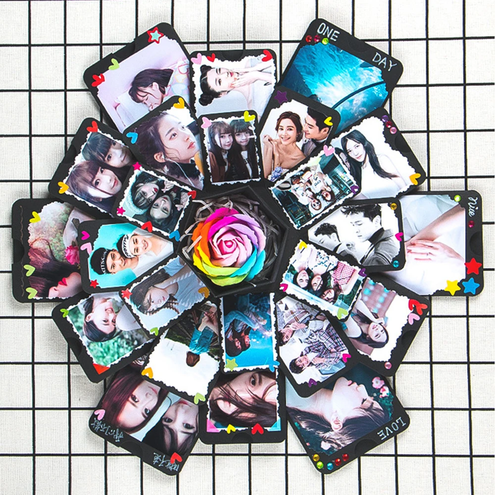 

Альбом для скрапбукинга «сделай сам», коробка для фотоальбомов, прекрасный сюрприз, Подарочная коробка для пар, память о любви, Подарок на годовщину, День Святого Валентина, для девушек