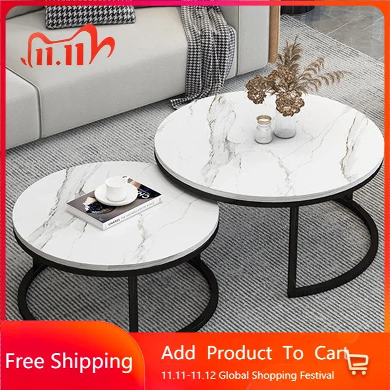 

Luxury Coffee Tables Modern Round Center Floor Heat Insulation Cover Tables Ornaments Moveis Para Sala Living Room Furnitures
