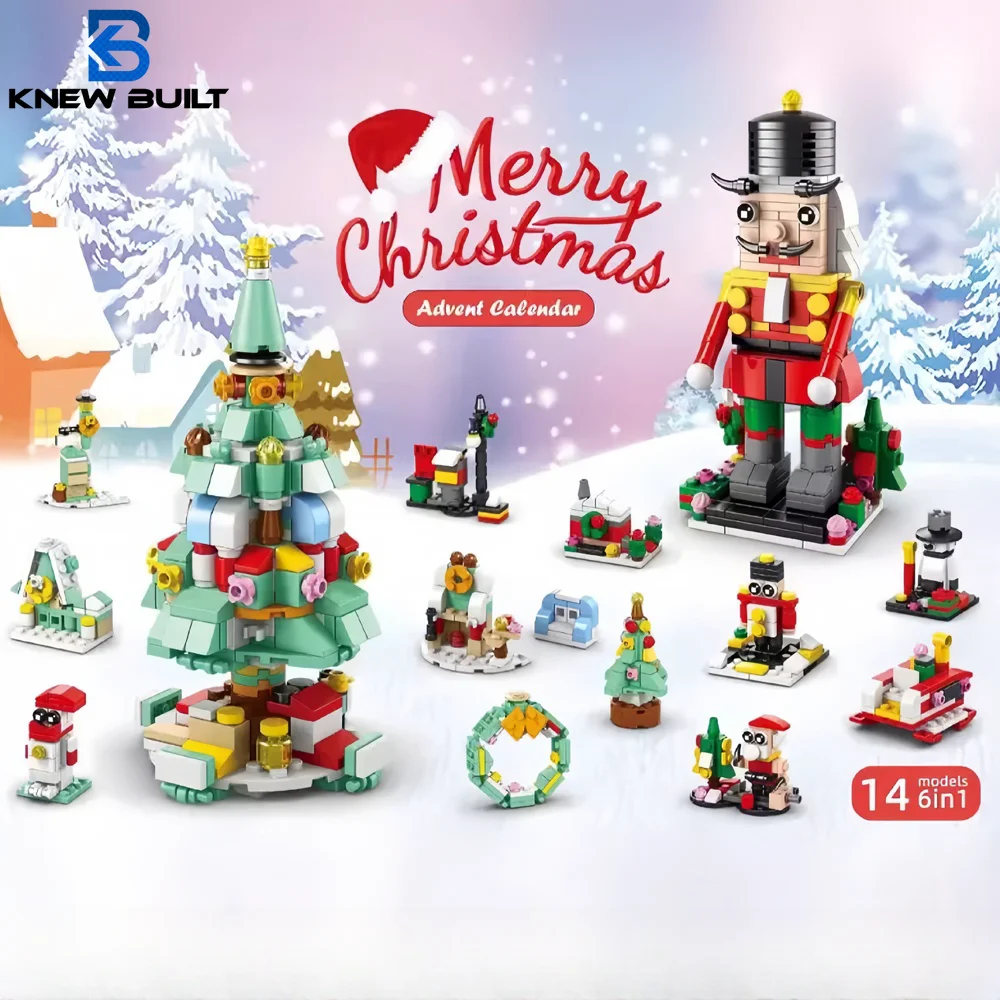 Knew Built Рождественский подарок Строительные блоки Игрушки - Веселая игра Санта