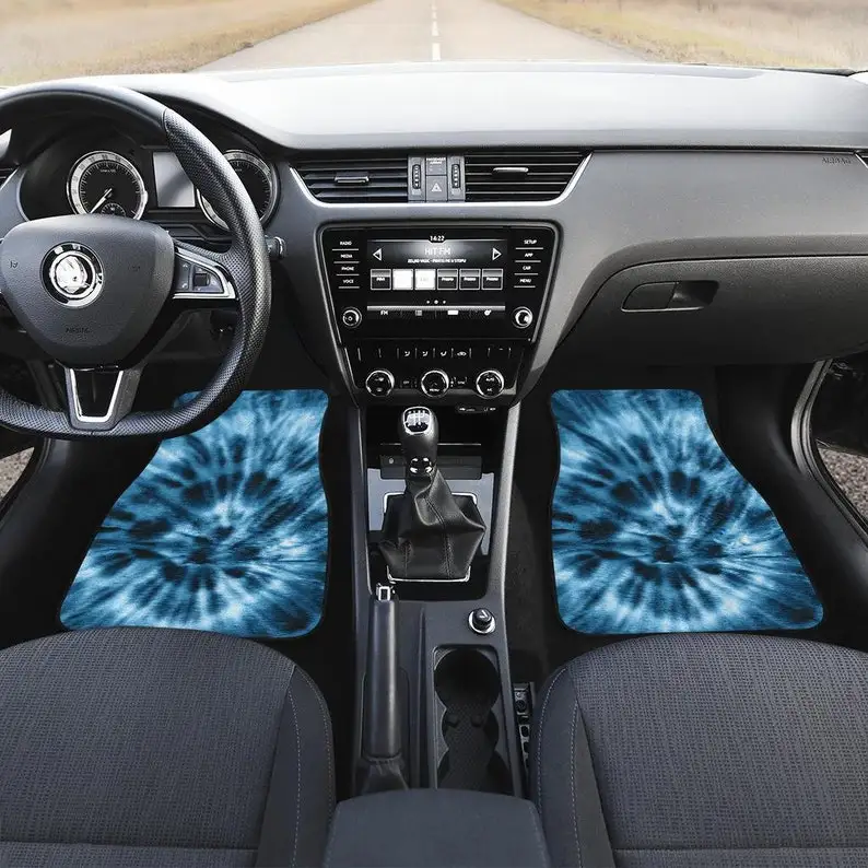 

Blue Tie Dye Car Floor Mats, Car Floor Mats Set, Floor Mats for Car