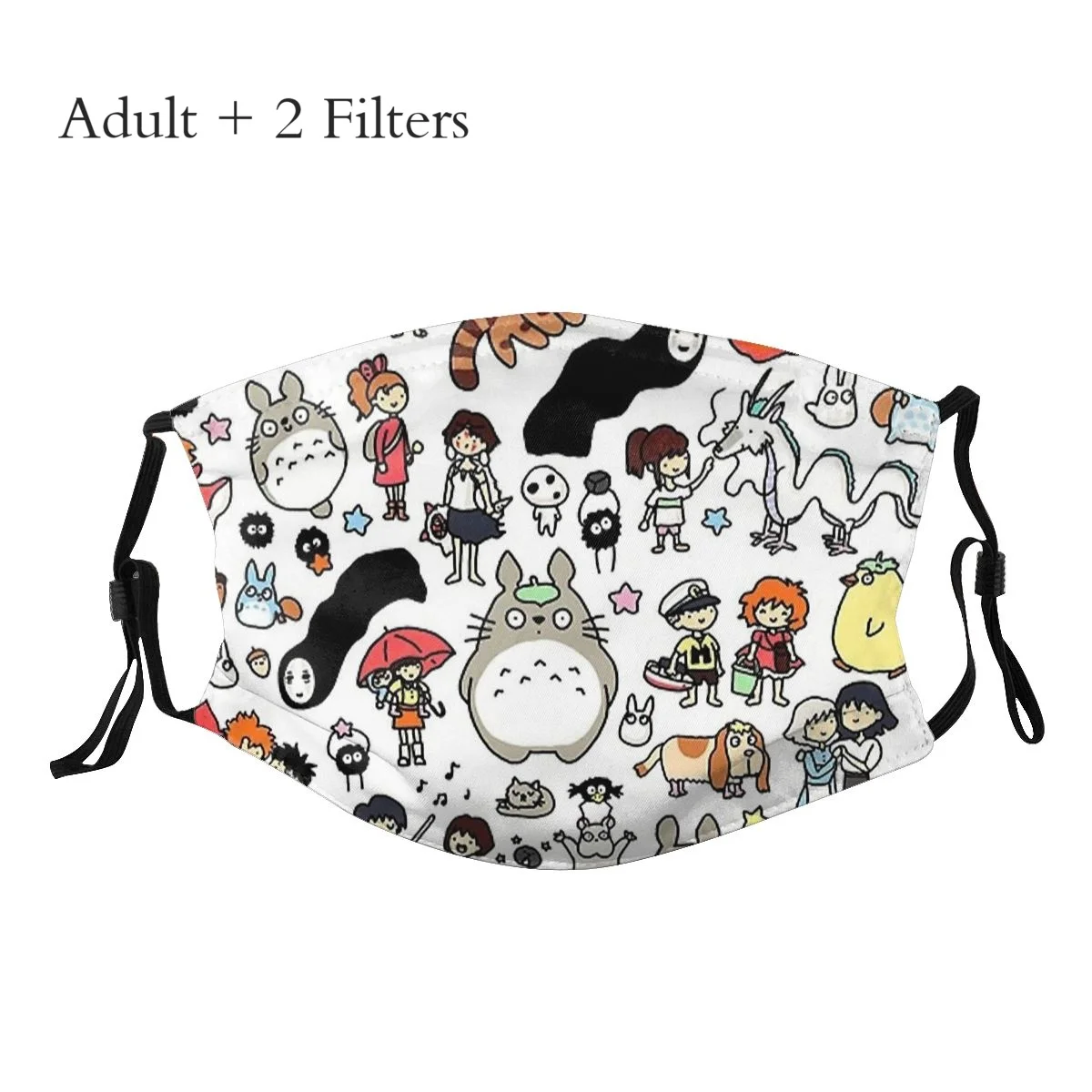

Смешная маска Мой сосед Тоторо из аниме милая маска для лица с принтом универсальная многоразовая теплая маска с фильтрами PM2.5