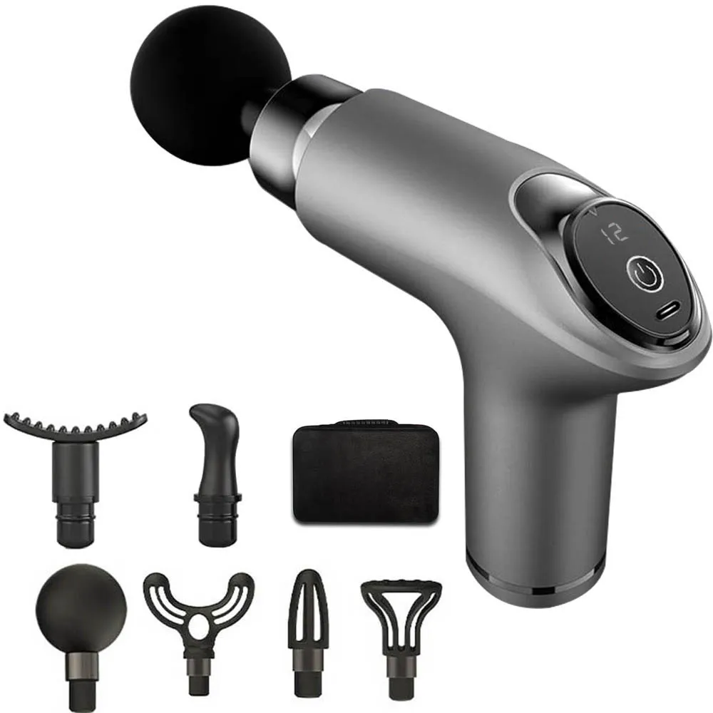 

Пистолет массажный Электрический с ЖК-дисплеем, 12 Скоростей